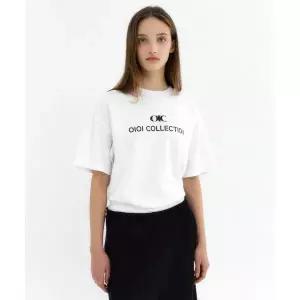 OIOI COLLECTION 시그니처 로고 반팔 티셔츠 [WHITE]