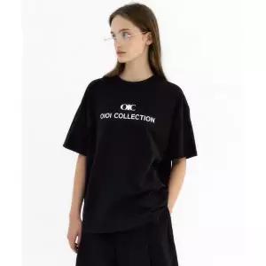 OIOI COLLECTION 시그니처 로고 반팔 티셔츠 [BLACK]