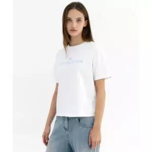 OIOI COLLECTION 우먼즈 시그니처 로고 반팔 티셔츠 [WHITE]