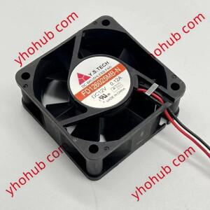 Y.S TECH FD126025MB-N 2 선 서버 냉각 선풍기, DC 12V, 0.12A, 60x60x25mm