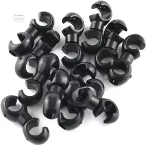 E-뛰어난 12pcs 자전거 MTB 브레이크 기어 하우징 고정 홀더 가이드 S 스타일 버클 클립 케이블 회전 S-훅
