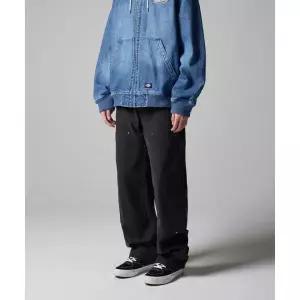매장정품 DICKIES 디키즈 스톤워시드 덕 캔버스 더블니 팬츠 Black DK0A4XGOC40 1814737