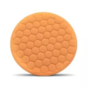 케미컬 가이즈 BUFX_102_HEX 및 리무버, 셀프 헤비 오렌지(7.5인치, 스월 컷 스크래치 헥스 로직 미디엄 장착) 센터 백플레이트 6인치