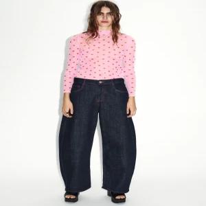 ZARA 하트 파인 니트 탑 - 그레이 로즈 9598/040/625
