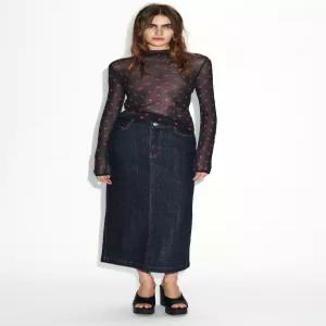 ZARA 하트 파인 니트 탑 - 네이비 9874/008/401