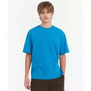 OIOI COLLECTION 베이직 로고 반팔 티셔츠 [BLUE]