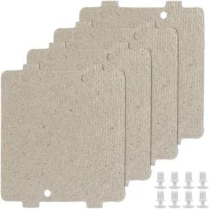 4pcs 마이크로파 도파관 커버 미카 시트 키트 11.7x10cm/4.6x3.9인치 오븐 수리 플레이트 교체 GE