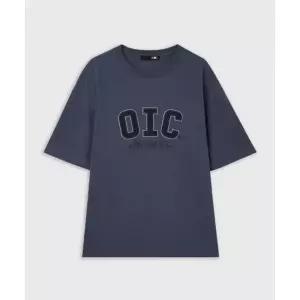 OIOI COLLECTION 빅로고 피그먼트 오버핏 반팔 티셔츠 [NAVY]