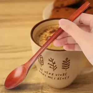 원목 롱 티스푼 3P 옻칠 디저트스푼 어린이 스푼