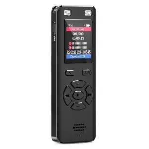 음성 녹음기 - 활성화 MP3 9280시간 회의, 비밀번호가 플레이어 포함된 및 강의, 128GB 인터뷰용 소음 감소, 재생, Black1