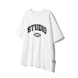 [백화점상품] 1993STUDIO 스튜디오 아치 로고 티셔츠_화이트