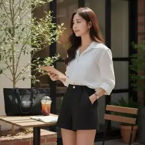 [하프클럽/셀럽하우스]정장 스판 슬랙스반바지