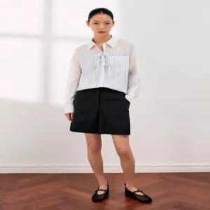 [백화점 정품] 쉬즈미스 스프라이프 시어 셔츠 SWWSTQ22050