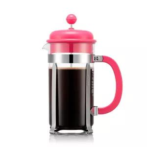 재사용 가능한 스테인리스 필터 BPA 프리 플라스틱 카라페 버블검 핑크가 포함된 보둠 34온스 카페티에라