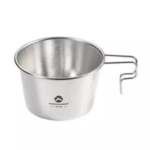 스텐레스 실속 시에라컵 600ml 1P 계량 캠핑용컵 그릇