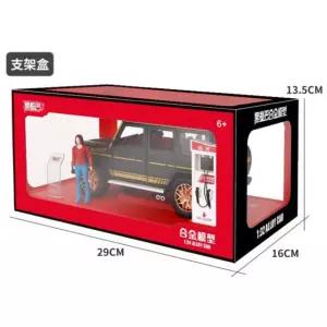 를위한 1/24 허머 새로운 EV 생일 픽업 합금 수집품 G63 블루벨트 주유소 인형
