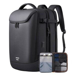 탱콜 여행용 백팩 50L 확장 가능 비행 승인 17.3인치 노트북 USB 충전 포트 가방 여성 남성 방수 비즈니스