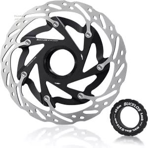 버클로스 센터락 140mm 자전거 브레이크 로터 - 산악 로드 바이크 MTB 스테인리스 스틸 전기
