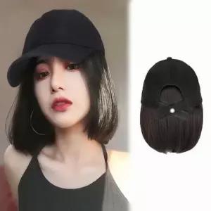 야구모자 붙임머리 환우 일체형 볼캡 단발 항암 가발