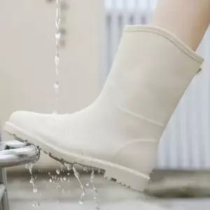 여성 캐주얼 깔끔한 디자인 방수 롱 레인부츠 여성레인부츠