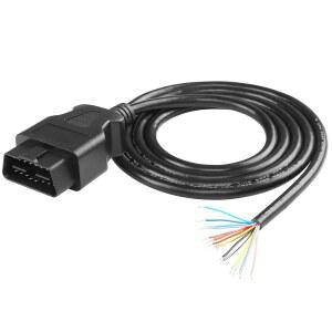 세릭시안 OBD2 OBDII 16핀 남성 커넥터, 차량 DIY용 5피트 150m OBD 진단 연장 교체 케이블 오픈