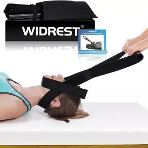 WIDREST 목 스트레칭 스트랩 턱 벨트가 있는 지압 감압 도구 경추 견인
