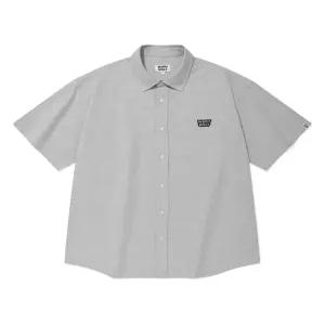 와키윌리 와펜 옥스포드 반팔 셔츠 그레이 WA2502SS01GR