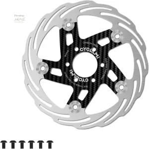 사이클라미 160mm 플로팅 바이크 브레이크 로터 6개의 볼트 로드 바이크/마운틴 MTB/Ebi/BMX용 카본 파이버