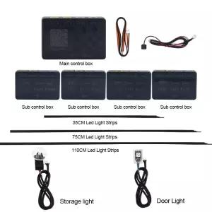 35CM/75CM/110CM Led 아크릴 라이트 바 도어/Stoarge 조명 제어 상자 스 트리머 레인보우 자동차 주변 조명