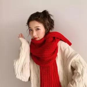 3color 넥워머 겨울 와이드 니트목도리 여자 머플러 도톰 니트목도리 여자목도리