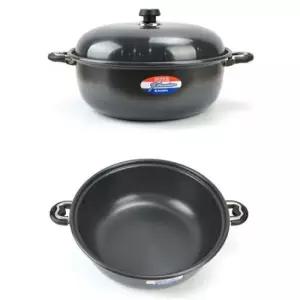 찜냄비 빠른 열전도 경질 찜기 찜솥 튀김팬 튀김솥 40cm 27호