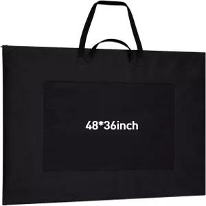 나일론 어깨끈이 달린 샤일린 48x36인치 대형 아트 포트폴리오 가방 경량 방수 케이스 아트워크용 블랙