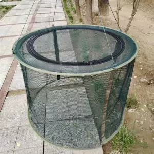 어망 낚시 60x60cm 살림망 날파리 꿰미 표시 뜰채 물고기 악세사리 1 X지름 60 높이 60 4밀리미터 구멍