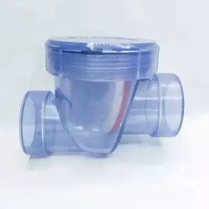 파이프 수평 밸브 배수구 체크 가로형 PVC 160mm 역지변 배수관 역류 투명 배관 볼 체크 밸브