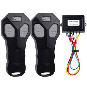 트럭, ATV 및 SUV 윈치 무선 시스템을 위한 듀얼 수동 매칭 송신기 키트가 포함된 Gmailmall 12V 리모컨 2팩 유니버설 미니 5 와이어 컨트롤