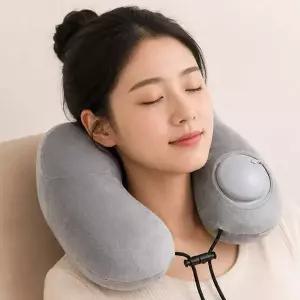 에어 펌프 내장 커버 분리 가능 휴대 여행용 펌프형 데일리 목쿠션