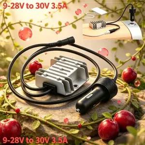 10-28V에서 30V 3.5A로 변환하는 전원 공급 장치 12V/24V에서 30V로 변환하는 스텝업 키트 트럭용 시거잭