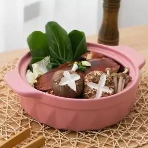 북유럽스타일주방 세라믹 내열냄비 무균열 전골 뚝배기 양수 팟 20cm