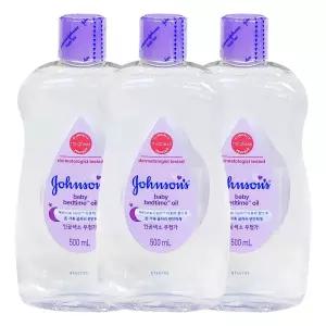 존슨즈 베이비 베드타임 오일 500ml X 3개 아기 아가 목욕 배드 유아