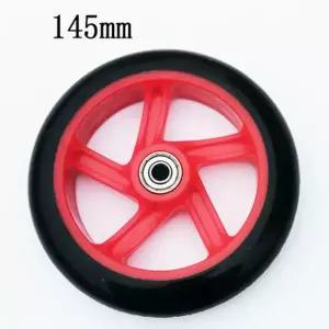유모차 바퀴 교체  6 인치 스쿠터 휠 휠체어 145mm 고탄성 소음 없음 푸시/킥/스턴트
