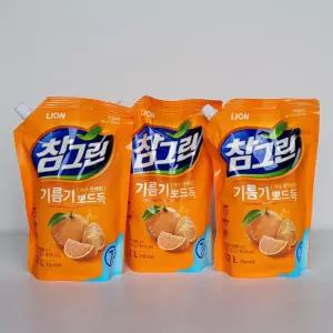 참그린 천혜향 뽀드득 1.2L 리필형 3개 사용이편리한 깔끔하고편리 알뜰한 놀라운세정 강한세척