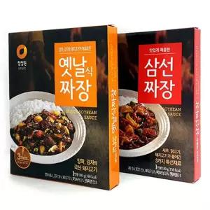 청정원 간편식품 옛날식 짜장 삼선짜장 즉석요리
