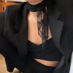 펀칭 레이스 넥워머 여성용 목도리 스카프 봄 가을 헤어밴드