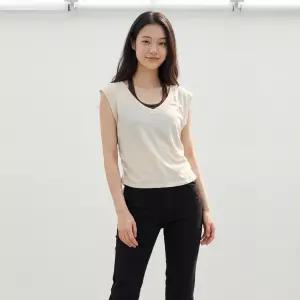 홀터넥 배색레이어드 티셔츠 PY5CH562