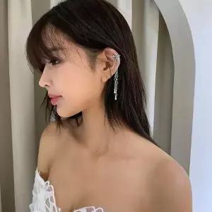 [MEL3NQ2366]여성 베이직 귀걸이 귀찌 액세서리 실버