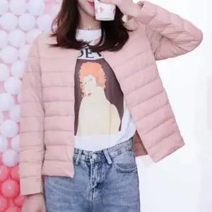 경량 패딩 점퍼 이 여성 겨울 여행 패션 하 얇은 하프