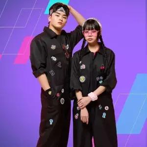 블랙 아무 점프슈트 세트 반티 체육대회 졸사컨셉
