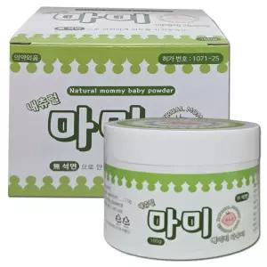 내츄럴 마미 베이비파우더 100g/無석면 땀띠분 기저귀 파우더 엉덩이 땀띠