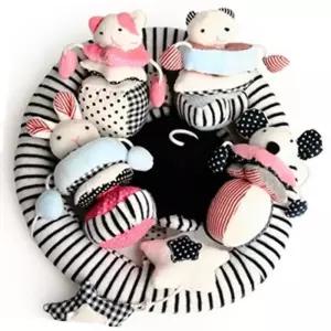 도형흑백모빌 딸랑이 만들기 신생아 감성장난감 놀이 침대 인형모빌 유모차 용품 출산선물 시각발달 디자인