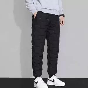 남성 겨울 패딩 조거팬츠 방한 데일리 누빔 트레이닝 바지 밴딩